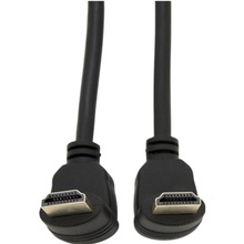 Кабель MERLION HDMI-HDMI v1.4 1.0 м Black (YT-HDMI-1.0m/90°-90°)