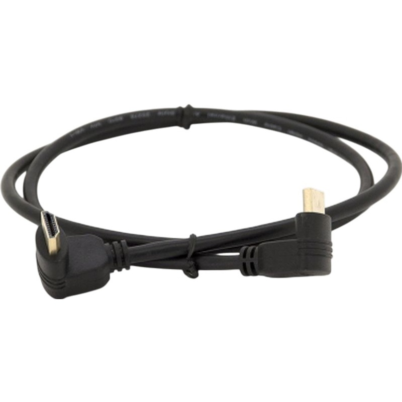Кабель MERLION HDMI-HDMI v1.4 1.0 м Black (YT-HDMI-1.0m/90°-90°) Тип роз'єму HDMI - HDMI
