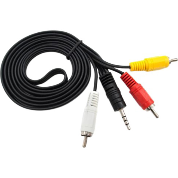 Кабель VOLTRONIC 3.5mm M to 3xRCA M 1.8 м Black (YT-3.5(M)/3хRCA(M)-1.8Cu)
