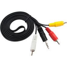 Кабель VOLTRONIC 3.5mm M to 3xRCA M 1.8 м Black (YT-3.5(M)/3хRCA(M)-1.8Cu)