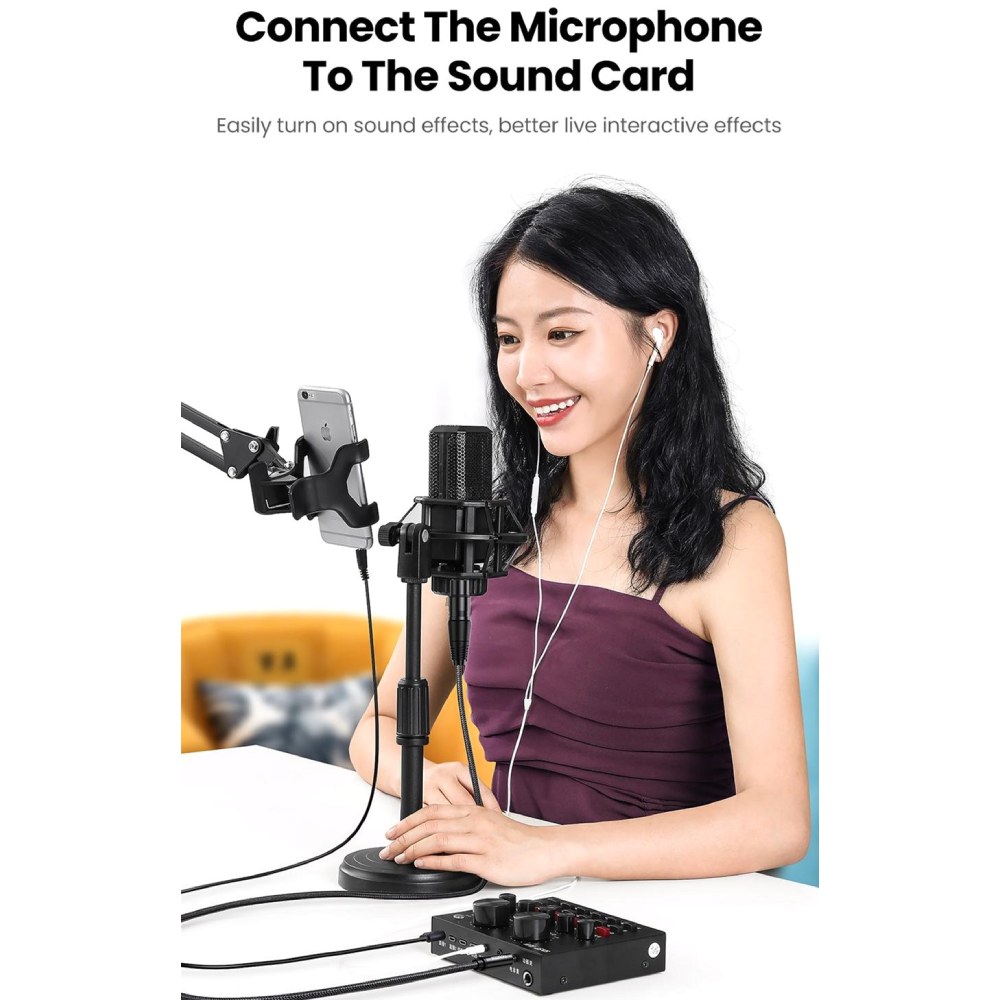 Замовити Кабель UGREEN 3.5мм XLR F AV182 2.0 м Black (20244)