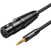 Кабель UGREEN 3.5мм XLR F AV182 2.0 м Black (20244)