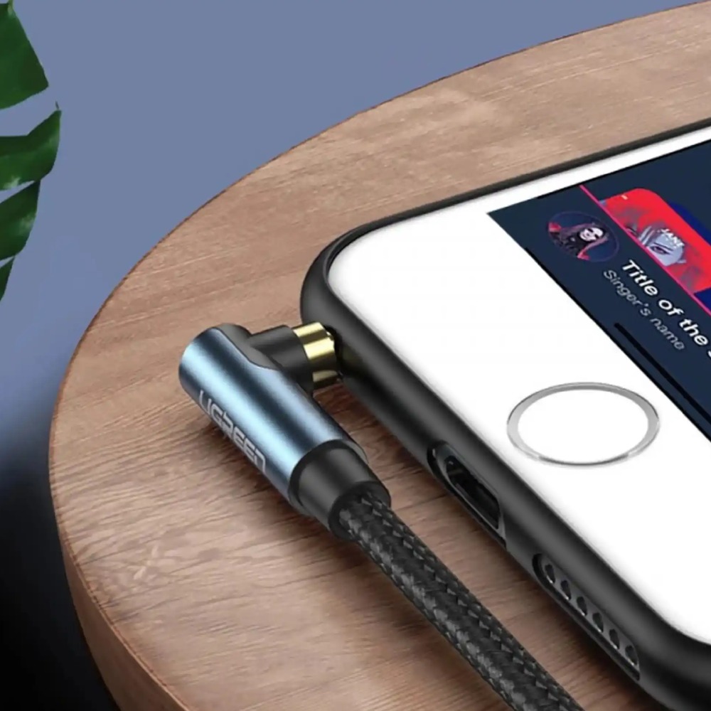 Кабель UGREEN 3.5 мм M 3.5 мм M 90° corner AV112 1.0 м Blue (60179) Тип роз'єму 3.5 - 3.5