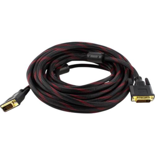 Кабель MERLION DVI-DVI 24/24pin 5.0 м Black/Red (YT-DVI(M)/(M)NY/RD-5.0m)