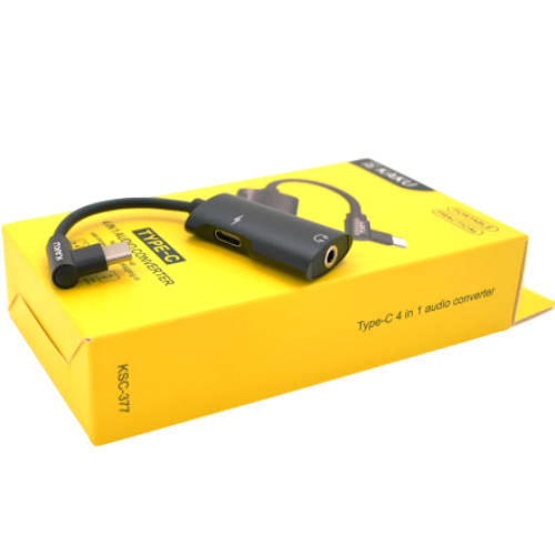Аудіоконвертор IKAKU KSC-377 MAIQI 4 in 1 Audio Converter Type-C (KSC-377-TC)