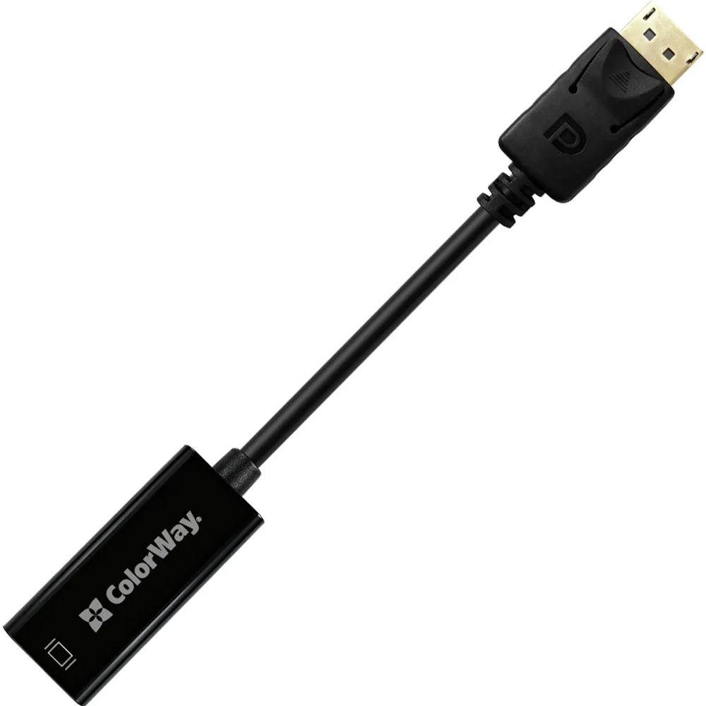 Переходник COLORWAY DisplayPort to HDMI Female Black (CW-AD-DPHD) Тип разъема DisplayPort - HDMI