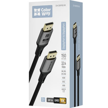Кабель COLORWAY DisplayPort-DisplayPort V1.4 8K 1.5м Black (CW-CBDP093-BK)