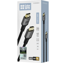 Кабель COLORWAY HDMI-HDMI V2.1 8K 2м Black (CW-CBHD088-BK)