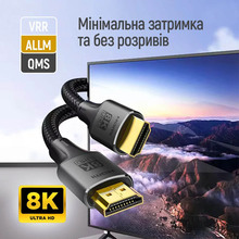 Кабель COLORWAY HDMI-HDMI V2.1 8K 2м Black (CW-CBHD088-BK)