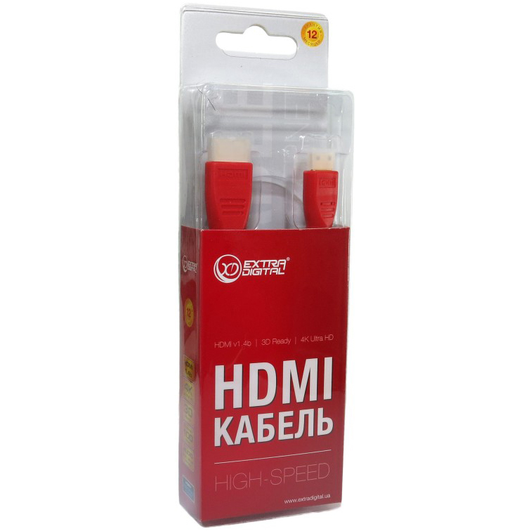 Кабель EXTRADIGITAL HDMI - mini HDMI 0.5m Black (KBH1602) Коннекторы папа-папа