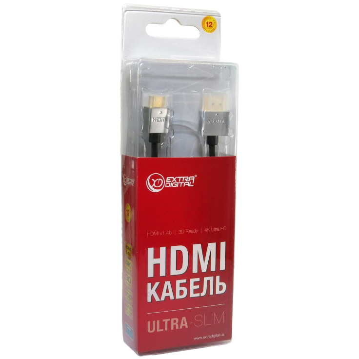 Кабель EXTRADIGITAL HDMI - mini HDMI 0.5m Black (KBH1601) Коннекторы папа-папа