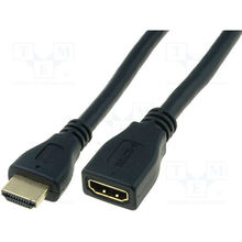 Кабель DIGITUS HDMI High speed + Ethernet (AM/AF) 3.0m black