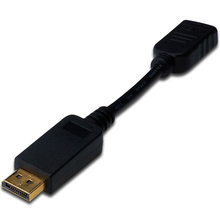 Переходник DIGITUS DisplayPort to HDMI (AM/AF) 0.15m Black (AK-340408-001-S)