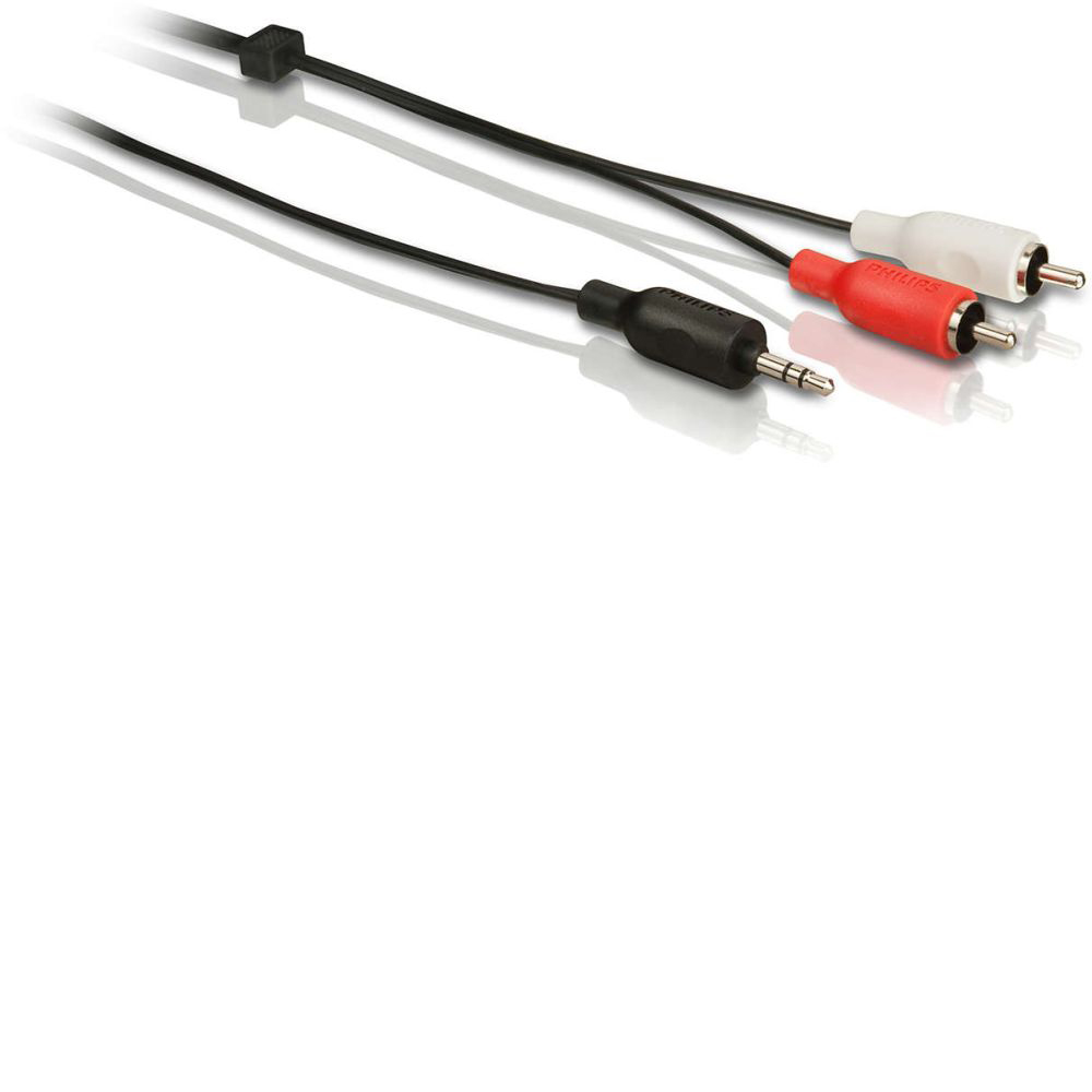 Кабель PHILIPS Jack 3.5 мм-M/RCA-Mx2 Stereo Cable 3м, Black (SWA2520W/10)