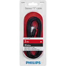 Кабель PHILIPS Jack 3.5 мм-M/RCA-Mx2 Stereo Cable 3м, Black (SWA2520W/10)