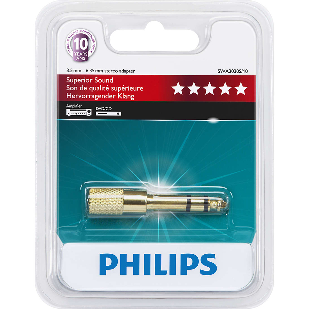 Переходник PHILIPS SWA3030S/10 3.5 мм /6.3 мм Вид переходник