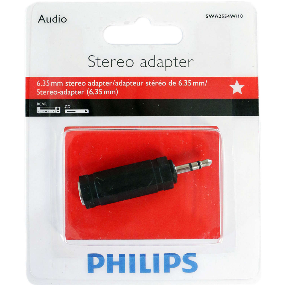 Перехідник PHILIPS SWA2554W/10 6.3 mm-3.5 mm jack stereo Вид перехідник