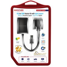 Перехідник PROMATE ProLink-V2H HDMI - VGA + USB Black