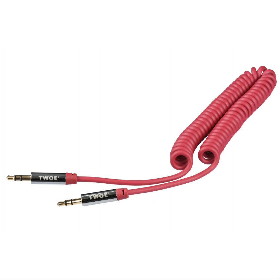 Кабель 2E (jack 3.5мм-M/jack 3.5мм-M) Coiled 1.8м Red (2E-W3539rd)