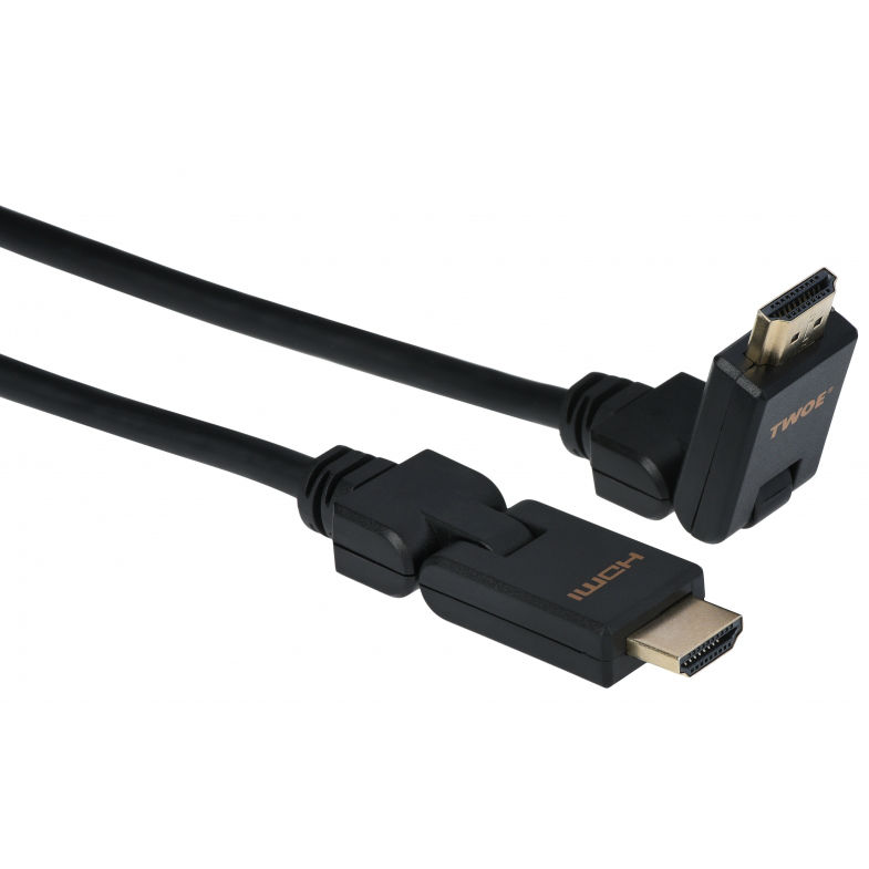 

Кабель 2E HDMI 1.4 (AM/AM) 180 degree High Speed black 2m (2EW-1359-2m), HDMI 1.4 (AM/AM) 180 degree, High Speed,, black 2m