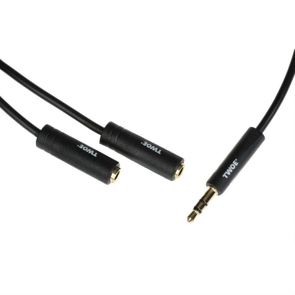 Разветвитель 2E Adapter 3.5 мм jack x2 Black Вид переходник