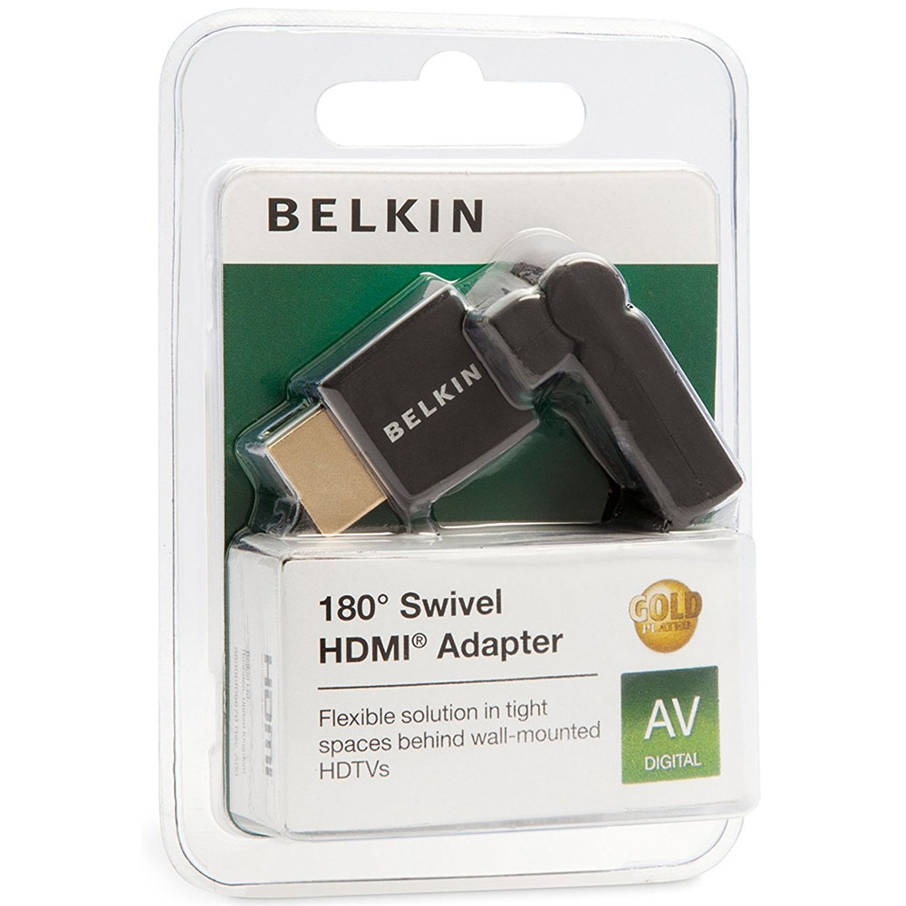 Переходник BELKIN HDMI (AM/AF) 180 SWIVEL BLACK (F3Y039bt) Вид переходник