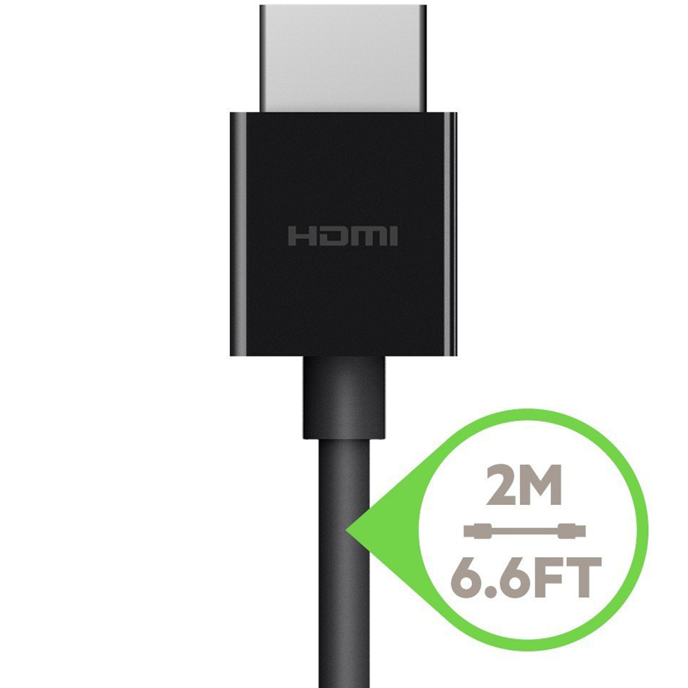 Кабель BELKIN HDMI 2.1 (AM/AM) 2м Black (AV10175bt2M-BLK) Тип разъема HDMI - HDMI 