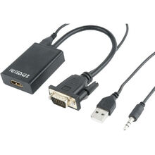 Переходник CABLEXPERT HDMI - VGA + USB + 3.5 мм аудио 0.15 м (A-VGA-HDMI-01)