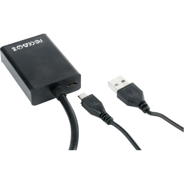 Перехідник CABLEXPERT HDMI - VGA + USB + 3.5 мм аудіо 0.15 м (A-VGA-HDMI-01) Тип роз'єму HDMI - VGA