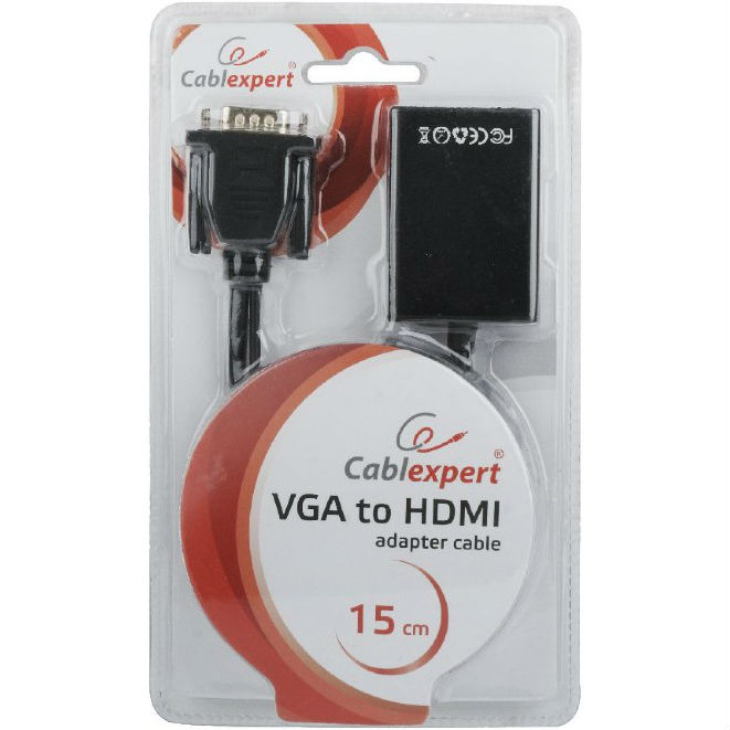 Перехідник CABLEXPERT HDMI - VGA + USB + 3.5 мм аудіо 0.15 м (A-VGA-HDMI-01) Конектори папа-мама