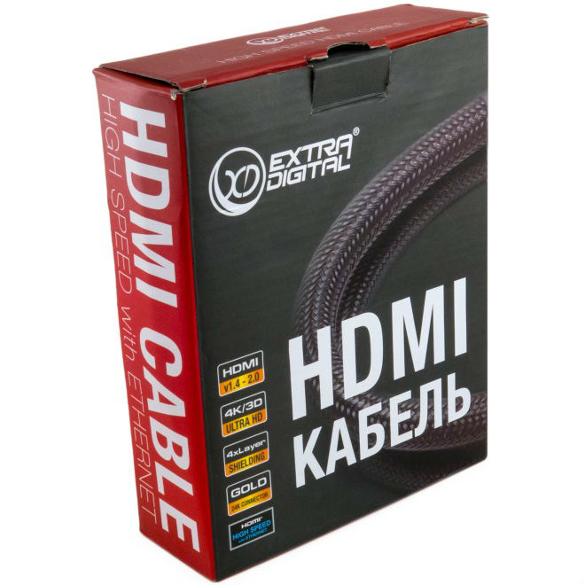 Кабель EXTRADIGITAL HDMI to HDMI, 3 м, 2 x Ferrites (KBH1634) Довжина 3