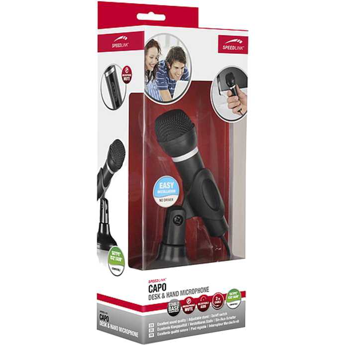 Микрофон Speedlink Capo Black (SL-8703-BK) Тип для персонального компьютера