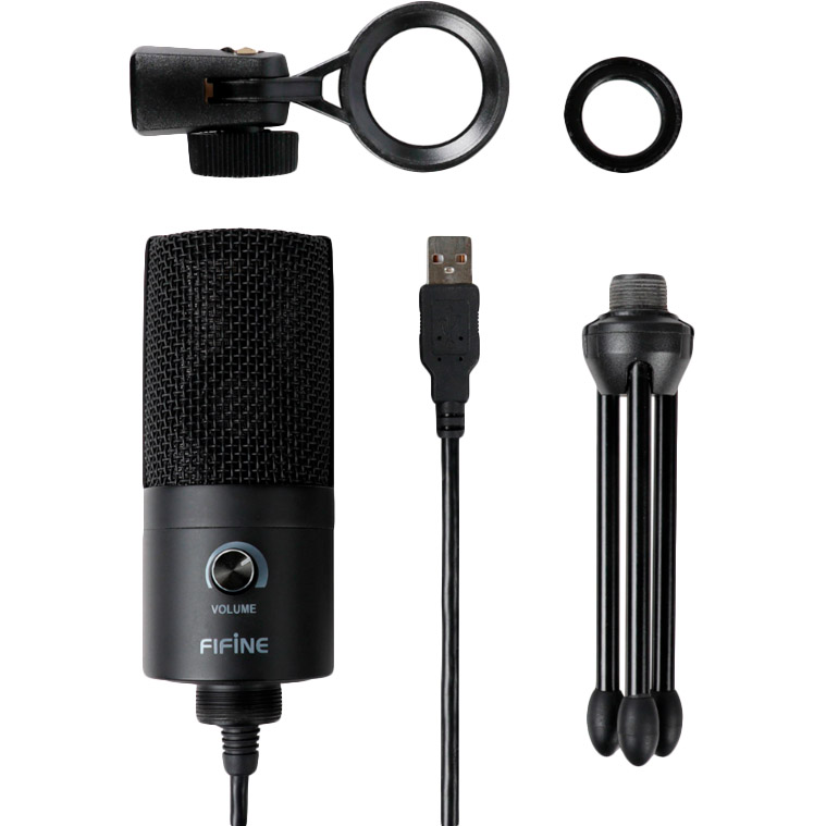 Мікрофон FIFINE K669B USB Microphone Black Тип студійний