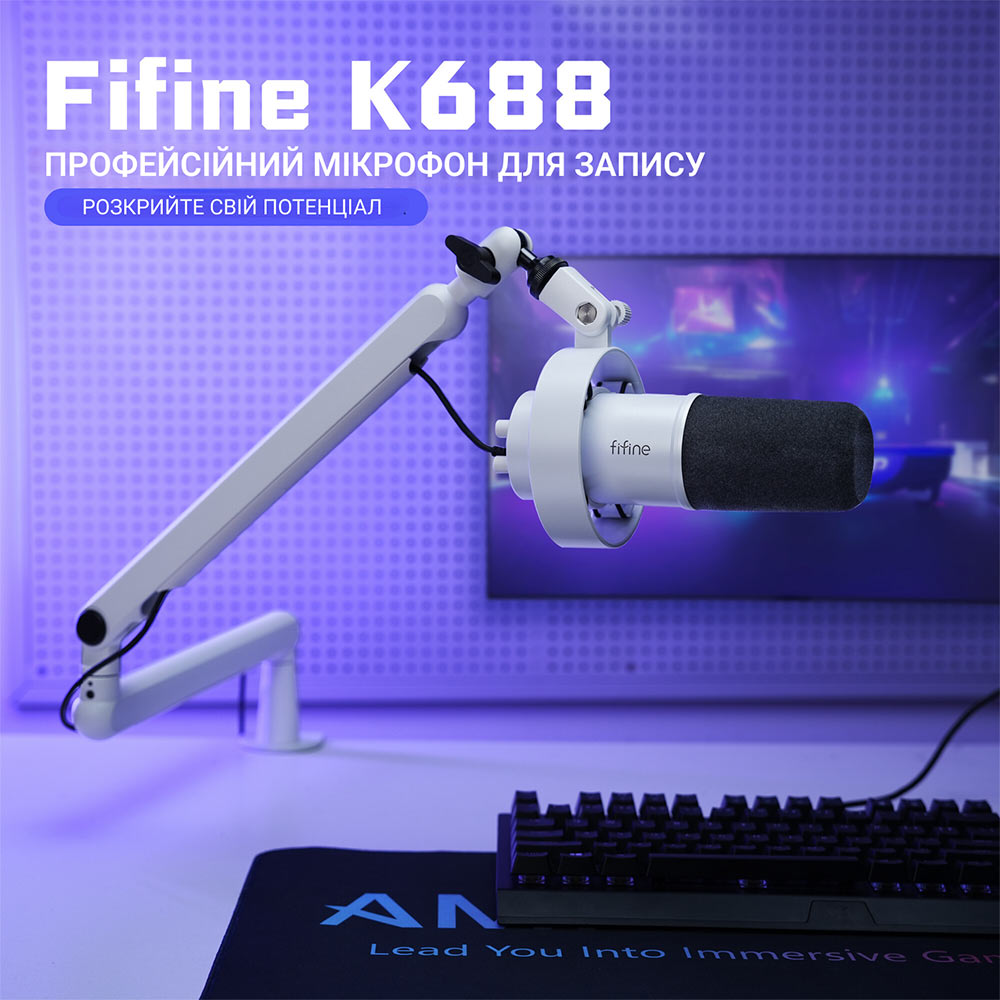 Микрофон FIFINE K688W Тип студийный