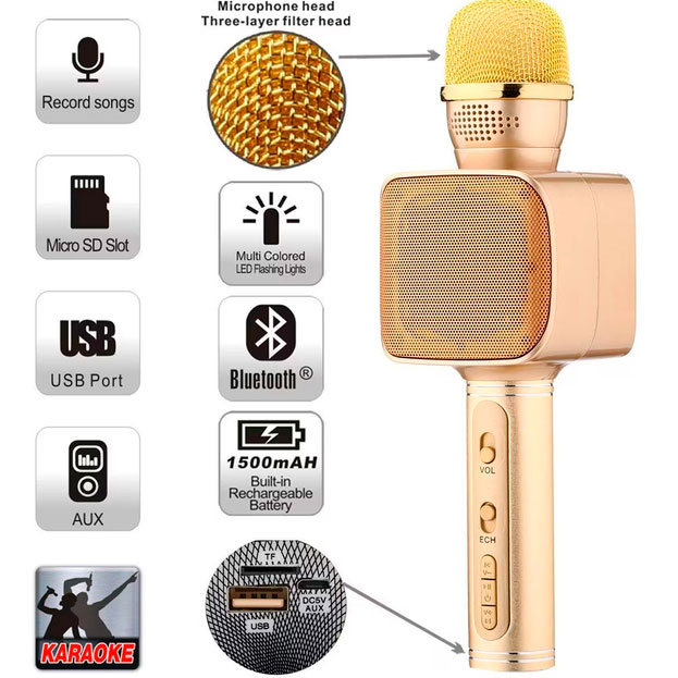 Фото Мікрофон MAGIC KARAOKE YS-68 Gold (YS-68)