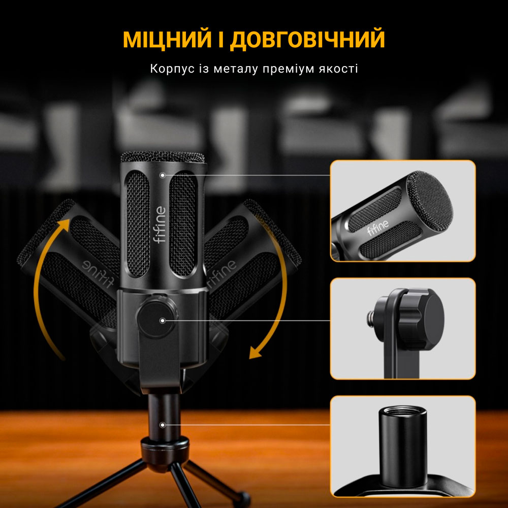 Зображення Мікрофон FIFINE Tank1 Black (Tank 1)