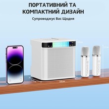 Портативная караоке-система INSPIRE YS-223 с 2 микрофонами White