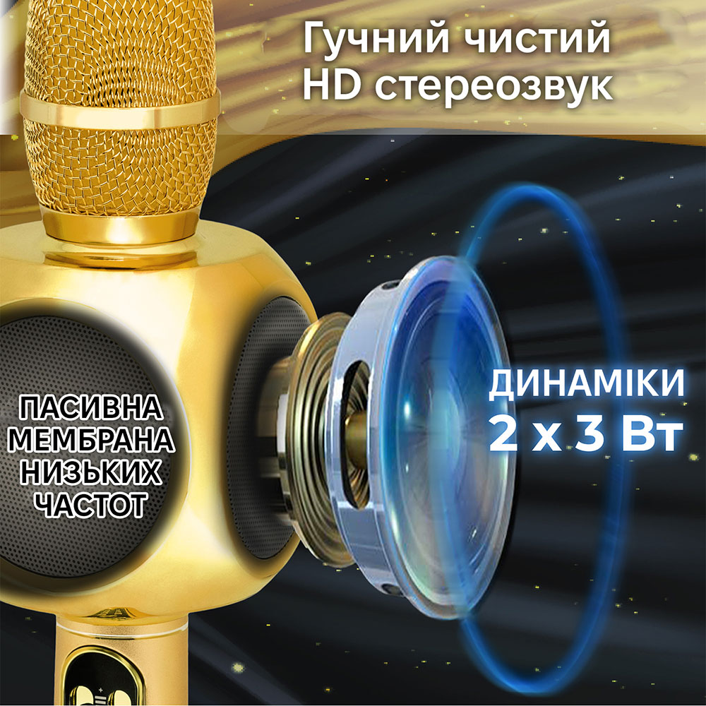 Бездротовий караоке мікрофон Magic Karaoke YS-90 Pro Gold (YS-90-gold) Тип інший