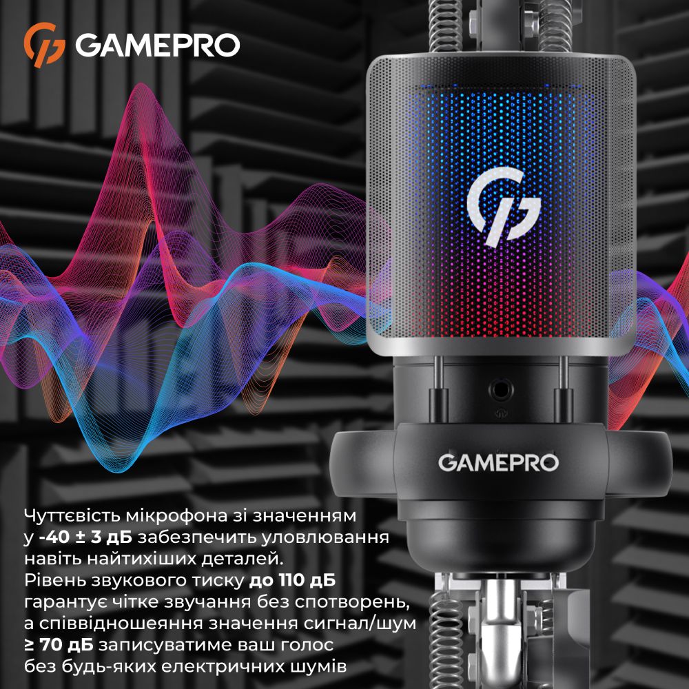 Огляд Мікрофон GAMEPRO Black (UGM145B)