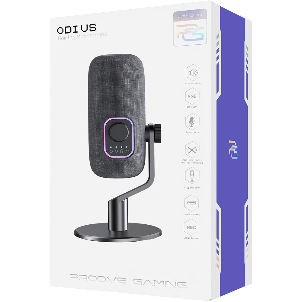 В Украине Микрофон PROOVE Gaming Odius Black (GMOD00022401)