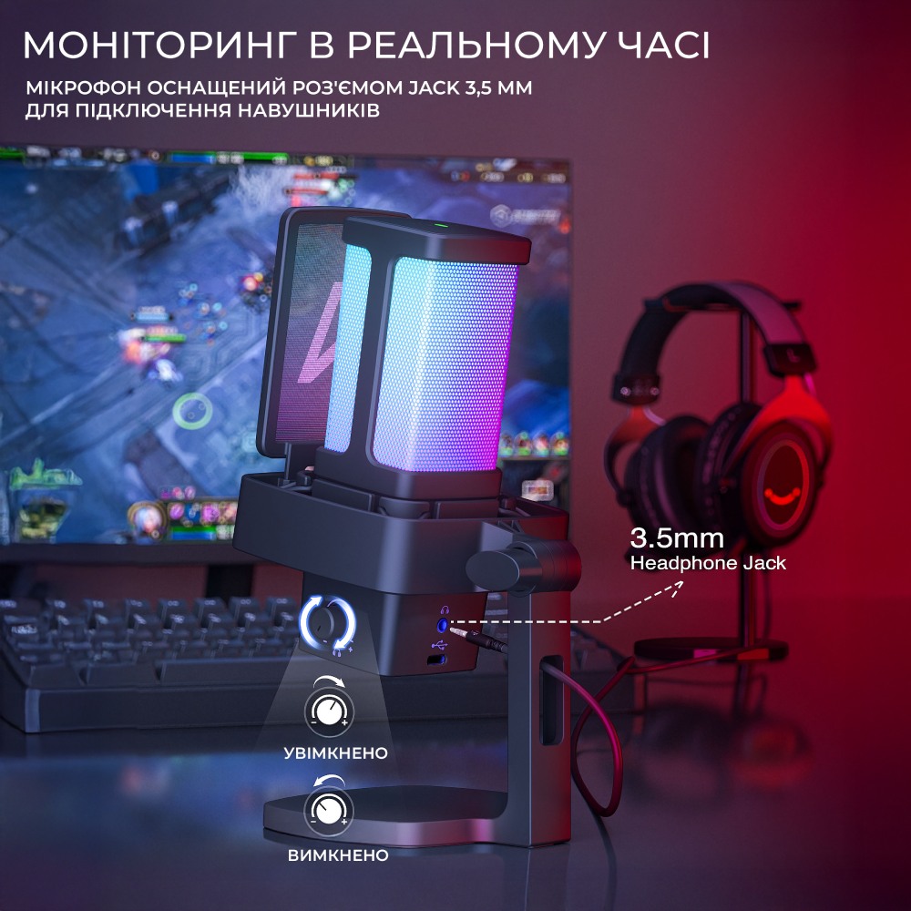 Зображення Мікрофон FIFINE Ampligame Q8PRO Black