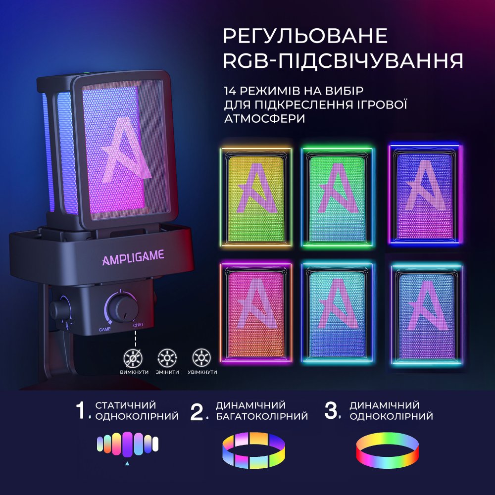 У Фокстрот Мікрофон FIFINE Ampligame Q8PRO Black