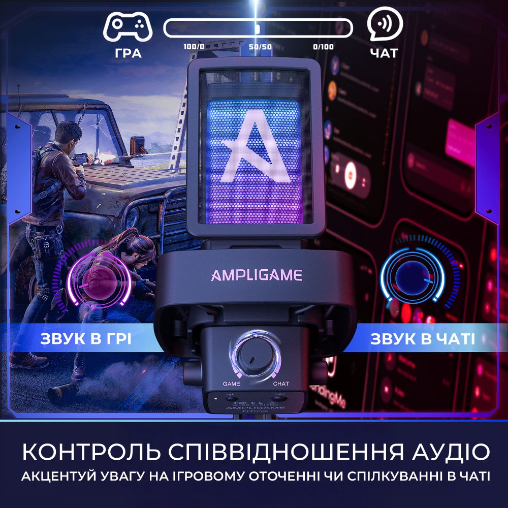 Зовнішній вигляд Мікрофон FIFINE Ampligame Q8PRO Black