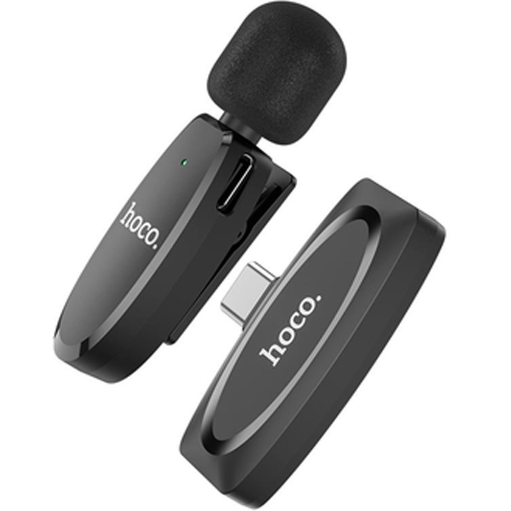 Мікрофон HOCO L15 Black (6931474789020) Додатково Підходить всім видів прямих трансляцій; захист від вітру запобігає шуму; фіксується на одяг за допомогою прищіпки; підключається до пристроїв за допомогою Type-C.