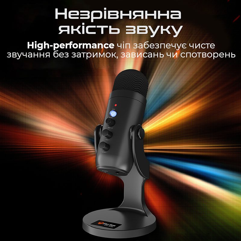 Мікрофон MEETION MC20 Black (MT-MC20-A) Додатково Рознімання: 3.5мм mini-jack; USB Type-C; тип: конденсаторний; чутливість: -45дБ±3дБ; вага: 480г; діапазон частот: 40Гц-18кГц; живлення на вході: 5В, 120мА; розміри: 156х59х52мм; опір: 2200Ом