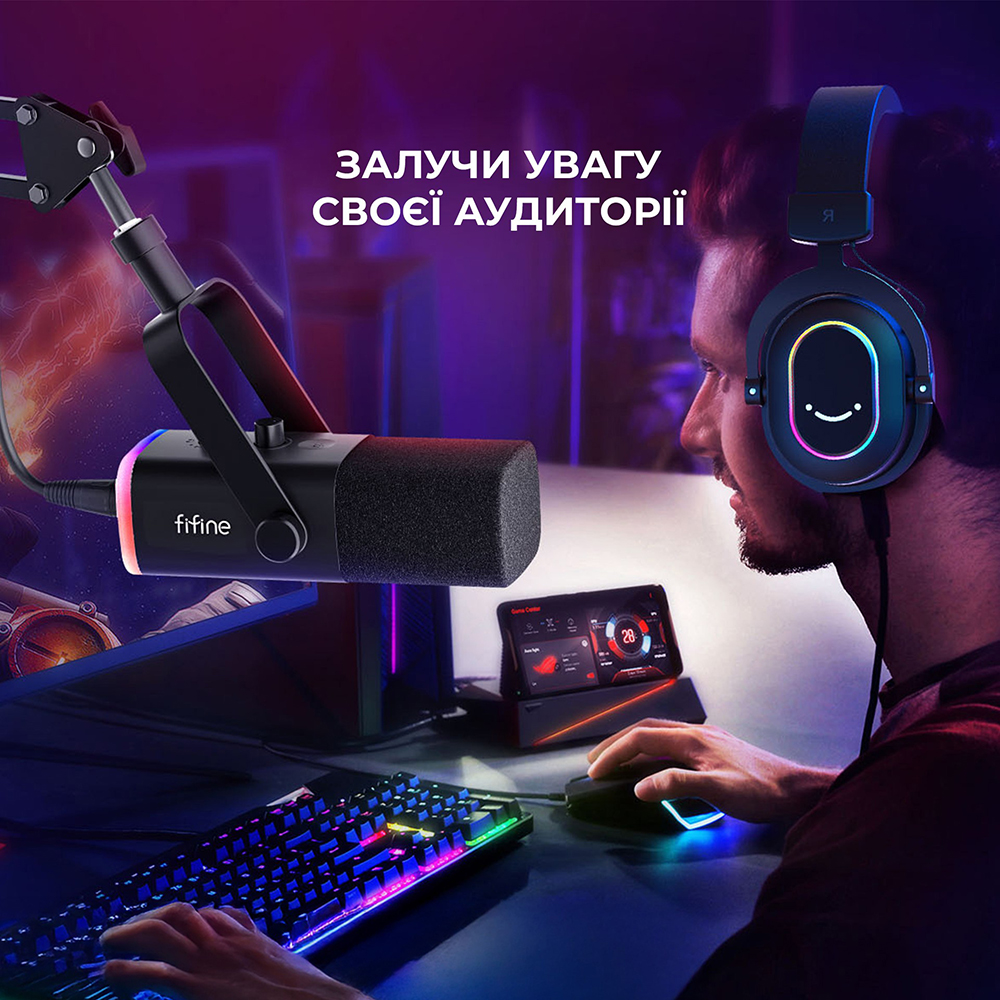 Заказать Микрофон FIFINE Black (AM8T)