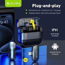Мікрофон BAVIN MP-100 Type-C Black (H-MP-100 BK)