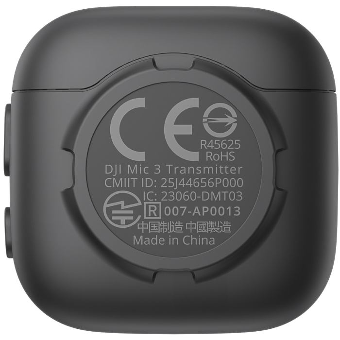 Передатчик радиосистемы DJI Mic 3 Transmitter (CP.RN.00000478.01) Материал Пластик