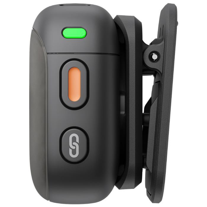 Передатчик радиосистемы DJI Mic 3 Transmitter (CP.RN.00000478.01) Дополнительно можно закрепить с помощью магнита или клипсы; съёмная поворотная клипса позволяет регулировать угол наклона микрофона