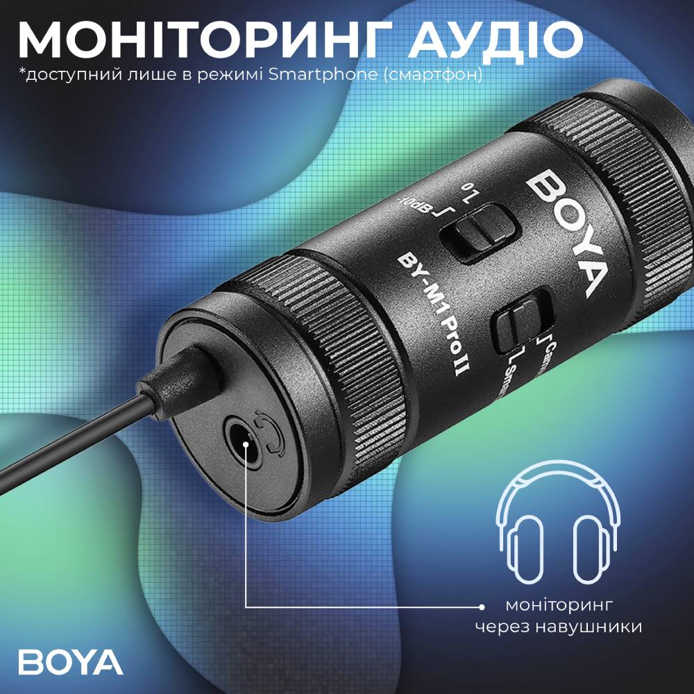 Замовити Мікрофон BOYA BY-M1 Pro II Black